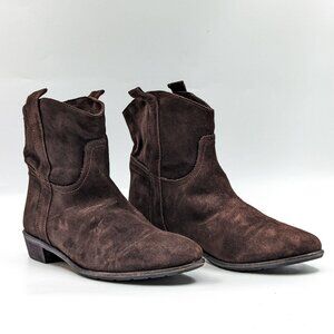 Fabio Rusconi Women Brown Suede Western Cowboy Vibram Festival Boots size 8.5US